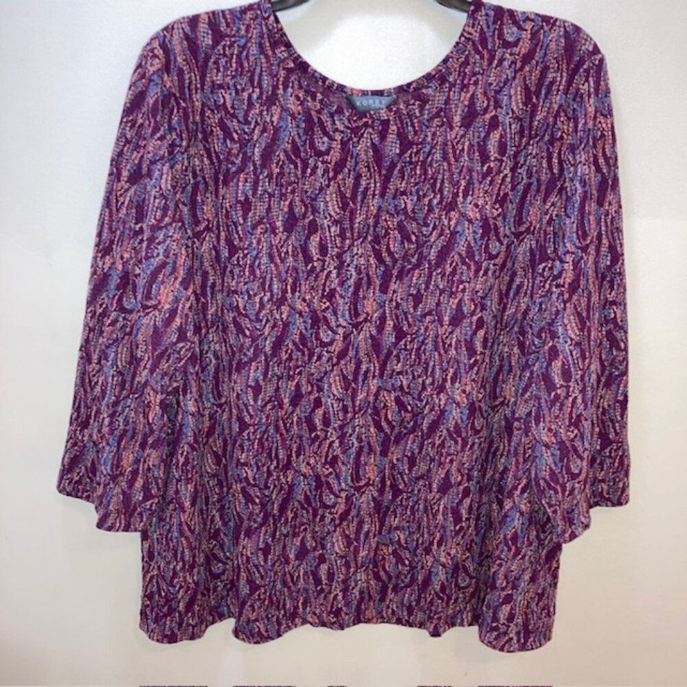KORET WOMAN PULLOVER TUNIC MULTICOLOR PLUS 3X TOP